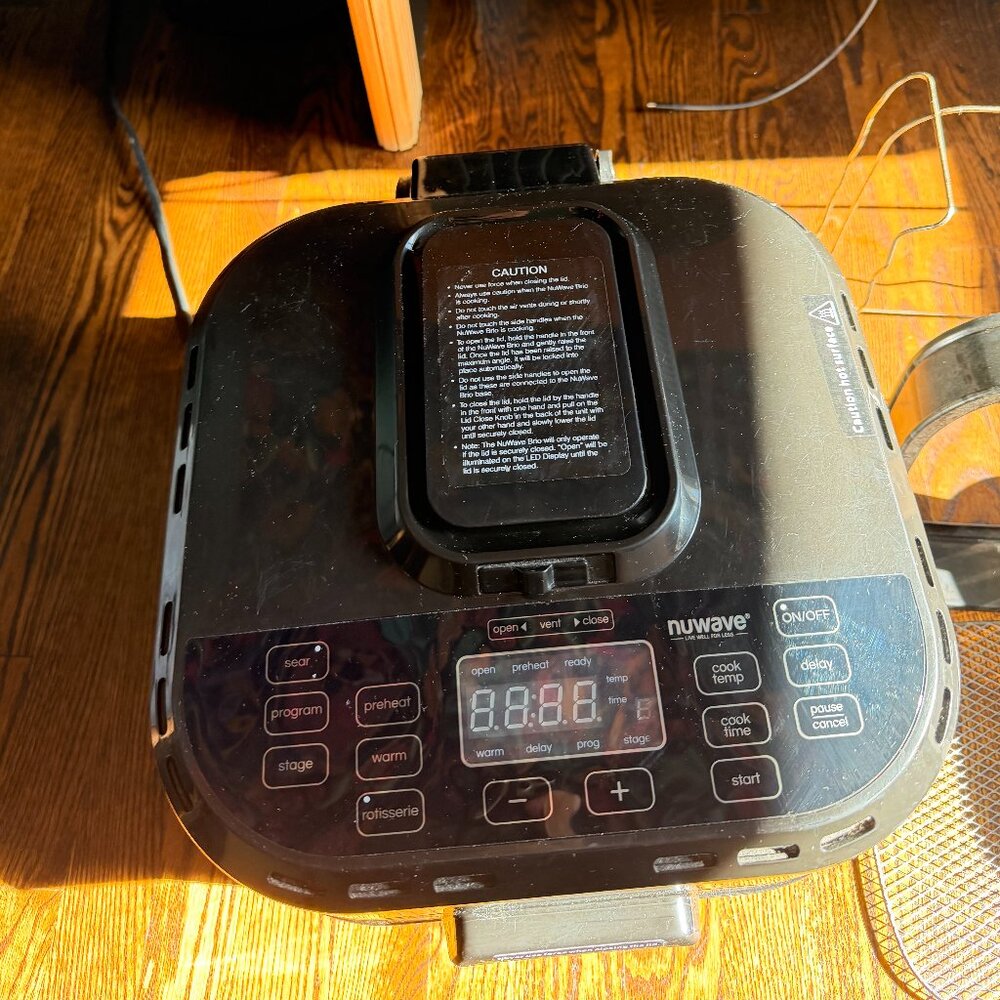 NuWave Brio Digital Air Fryer – Black | Preheat, Roast, Reheat | Tested & Workin